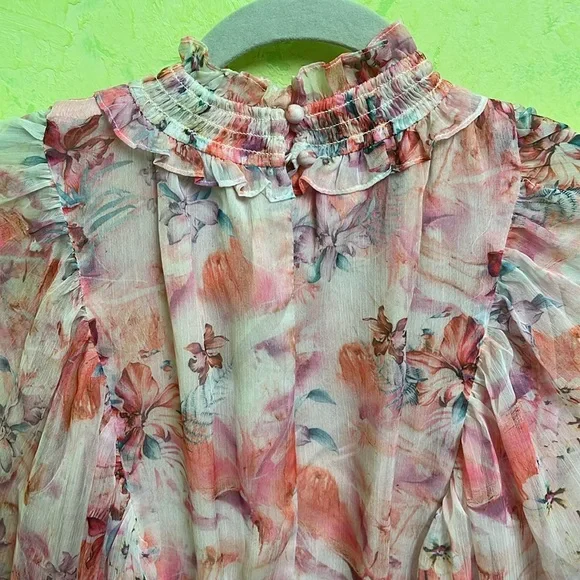 Elliott Astrid Floral Dress Asymmetrical Formal Maxi Midi - Picture 8 of 10